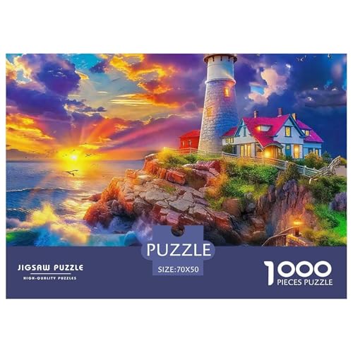 Puzzle Für Erwachsene 1000 Teile LeuchtturmHerausforderung Spielzeug KüstenlandschaftTheme Geschenke Für Damen Für Erwachsene Und Kinder Ab 14 Jahren 70x50cm/1000pcs von TZOVPCDFA