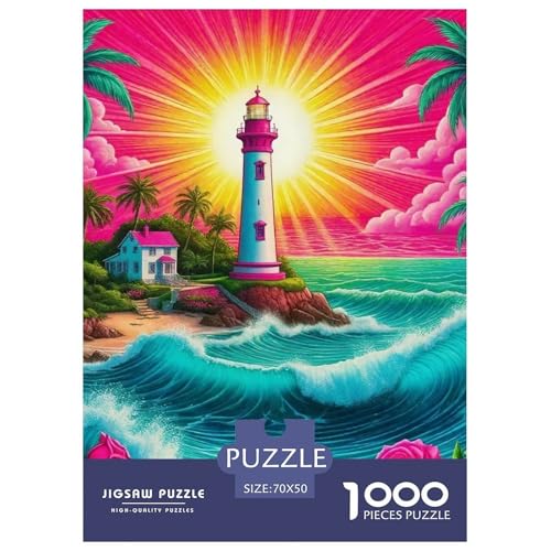 Puzzle Für Erwachsene 1000 Teile LeuchtturmHerausforderung Spielzeug KüstenlandschaftTheme Geschenke Für Männer Für Erwachsene Und Kinder Ab 14 Jahren 70x50cm/1000pcs von TZOVPCDFA