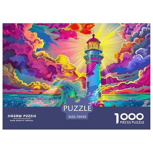 Puzzle Für Erwachsene 1000 Teile LeuchtturmHerausforderung Spielzeug KüstenlandschaftTheme Geschenke Für Männer Für Erwachsene Und Kinder Ab 14 Jahren 70x50cm/1000pcs von TZOVPCDFA