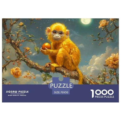 Puzzle Für Erwachsene 1000 Teile Macaque Monkey Puzzles Für Erwachsene Pädagogisches Spiel Herausforderung Spielzeug Wildlife 1000 Teile Puzzles Für Erwachsene Kinder 70x50cm/1000pcs von TZOVPCDFA