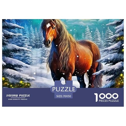 Puzzle Für Erwachsene 1000 Teile PferdLernspiel Animal Theme Geschenke Für Damen Für Erwachsene Und Kinder Ab 14 Jahren 70x50cm/1000pcs von TZOVPCDFA