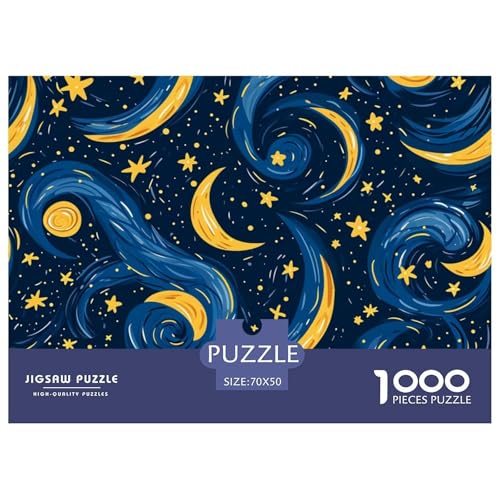 Puzzle Für Erwachsene 1000 Teile Schöner MondPuzzle Für Erwachsene Van Gogh Style Lernspiel Herausforderung Spielzeug 1000 Teile Puzzles Für Erwachsene Kinder 70x50cm/1000pcs von TZOVPCDFA