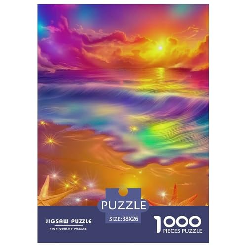Puzzle Für Erwachsene 1000 Teile StrandErwachsene Puzzles Pädagogisches Spiel Starfish Geschenke Für Männer Für Erwachsene Kinder 38x26cm/1000pcs von TZOVPCDFA