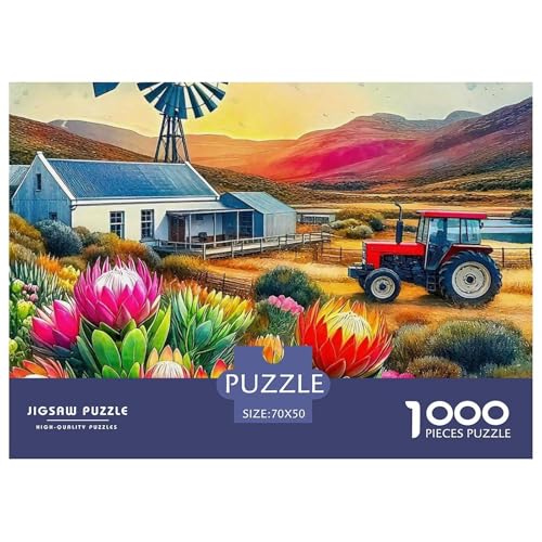 Puzzle Für Erwachsene 1000 Teile TraktorLernspiel Farm Theme Geschenke Für Damen Für Erwachsene Und Kinder Ab 14 Jahren 70x50cm/1000pcs von TZOVPCDFA