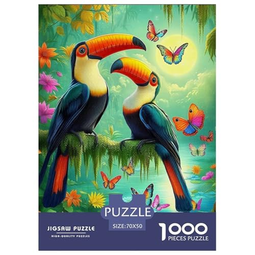 Puzzle Für Erwachsene 1000 Teile Tukan Pädagogisches Spiel Jungle Animal Theme Für Familie Freunde Für Erwachsene Kinder 70x50cm von TZOVPCDFA