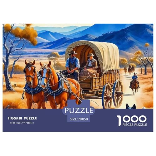 Puzzle Für Erwachsene 1000 Teile WagenErwachsene Puzzles Pädagogisches Spiel Western Geschenke Für Männer Für Erwachsene Kinder 70x50cm/1000pcs von TZOVPCDFA