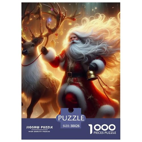 Puzzle Für Erwachsene 1000 Teile WeihnachtsmannLernspiel Christmas Theme Für Familie Freunde Für Erwachsene Und Kinder Ab 14 Jahren 38x26cm/1000pcs von TZOVPCDFA