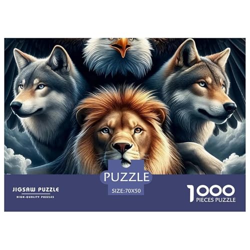 Puzzle Für Erwachsene 1000 Teile WolfLernspiel Wildlife Theme Geschenke Für Damen Für Erwachsene Und Kinder Ab 14 Jahren 70x50cm/1000pcs von TZOVPCDFA