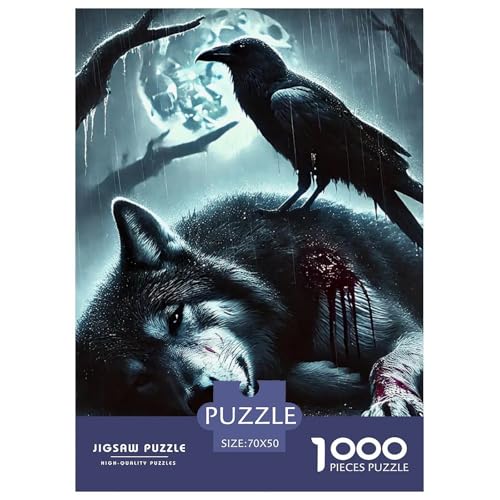 Puzzle Für Erwachsene 1000 Teile WolfLernspiel Wildlife Theme Geschenke Für Damen Für Erwachsene Und Kinder Ab 14 Jahren 70x50cm/1000pcs von TZOVPCDFA