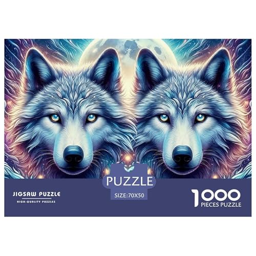 Puzzle Für Erwachsene 1000 Teile WolfLernspiel Wildlife Theme Geschenke Für Damen Für Erwachsene Und Kinder Ab 14 Jahren 70x50cm/1000pcs von TZOVPCDFA