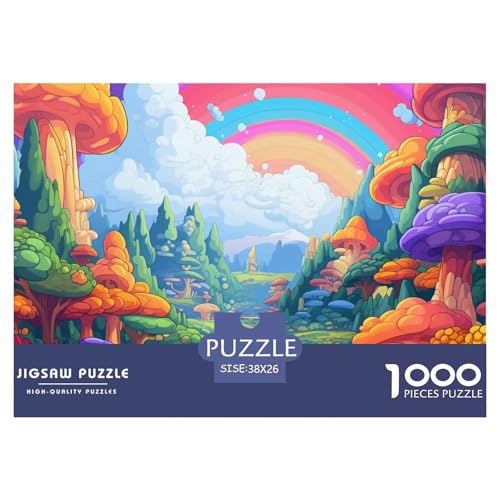 Puzzle Für Erwachsene 1000 Teile Wunderland Puzzles Für Erwachsene Pädagogisches Spiel Herausforderung Spielzeug Pilze1000 Teile Puzzles Für Erwachsene Kinder 38x26cm/1000pcs von TZOVPCDFA