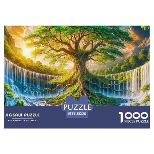 Puzzle Für Erwachsene 1000 Teilige Baum des Lebens Pädagogisches Spiel Vitality Theme Geschenke Für Damen Für Erwachsene Kinder 38x26cm von TZOVPCDFA