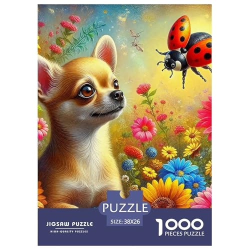 Puzzle Für Erwachsene 1000 Teilige ChihuahuaErwachsene Puzzle Lernspiel Pet HundTheme Für Familie Freunde Für Erwachsene Und Kinder Ab 14 Jahren 38x26cm/1000pcs von TZOVPCDFA