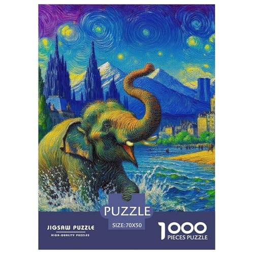 Puzzle Für Erwachsene 1000 Teilige Elefanten Pädagogisches Spiel Animal Theme Geschenke Für Damen Für Erwachsene Kinder 70x50cm Puzzle Für Erwachsene 1000 Teilige Elefanten Pädagogisches Spiel Animal Theme Geschenke Für Damen Für Erwachsene Kinder 70x50cm von TZOVPCDFA