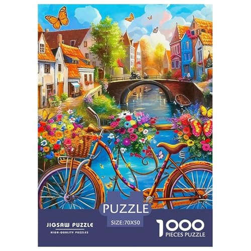 Puzzle Für Erwachsene 1000 Teilige Fahrrad Lernspiel Landscape Theme Geschenke Für Männer Für Erwachsene Und Kinder Ab 14 Jahren 70x50cm von TZOVPCDFA