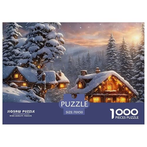 Puzzle Für Erwachsene 1000 Teilige FerienhausErwachsene Puzzle Lernspiel Winter Scenery Für Familie Freunde Für Erwachsene Und Kinder Ab 14 Jahren 70x50cm/1000pcs von TZOVPCDFA