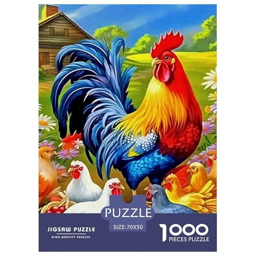 Puzzle Für Erwachsene 1000 Teilige HahnErwachsene Puzzle Puzzlespiele Farm Theme Für Familie Freunde Für Erwachsene Kinder 70x50cm/1000pcs von TZOVPCDFA