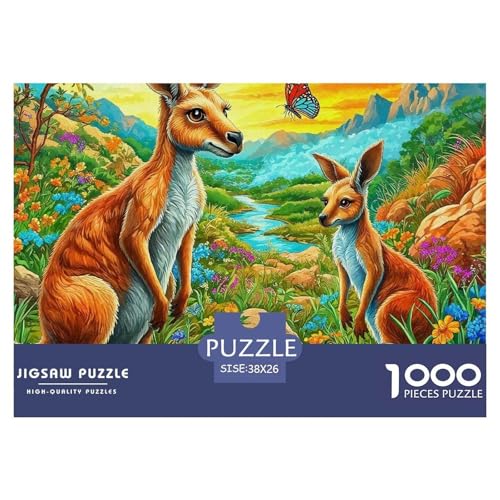 Puzzle Für Erwachsene 1000 Teilige KanguruErwachsene Puzzle Lernspiel Animal Theme Geschenke Für Männer Für Erwachsene Kinder 38x26cm/1000pcs von TZOVPCDFA