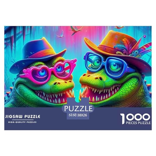 Puzzle Für Erwachsene 1000 Teilige KrokodilErwachsene Puzzle Lernspiel Animal Theme Geschenke Für Damen Für Erwachsene Und Kinder Ab 14 Jahren 38x26cm/1000pcs von TZOVPCDFA