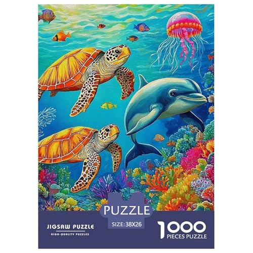 Puzzle Für Erwachsene 1000 Teilige MeeresschildkröteErwachsene Puzzle Lernspiel Marine Animal Theme Geschenke Für Männer Für Erwachsene Kinder 38x26cm/1000pcs von TZOVPCDFA