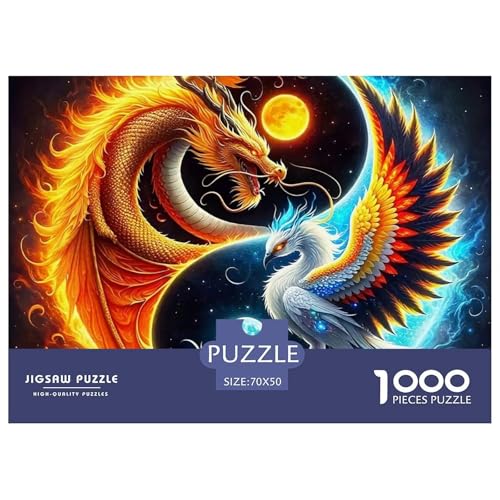 Puzzle Für Erwachsene 1000 Teilige Phoenix Lernspiel Animal Theme Geschenke Für Männer Für Erwachsene Und Kinder Ab 14 Jahren 70x50cm von TZOVPCDFA
