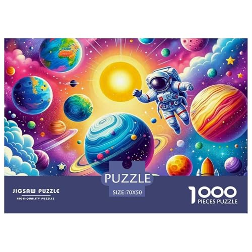 Puzzle Für Erwachsene 1000 Teilige PlanetenErwachsene Puzzle Lernspiel AstronautGeschenke Für Damen Für Erwachsene Kinder 70x50cm/1000pcs von TZOVPCDFA