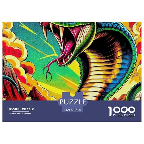 Puzzle Für Erwachsene 1000 Teilige Schlange Lernspiel Cool Reptile Theme Geschenke Für Damen Für Erwachsene Kinder 70x50cm von TZOVPCDFA