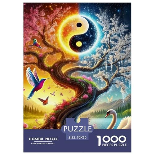 Puzzle Für Erwachsene 1000 Teilige Schwan Lernspiel Taiji Pattern Geschenke Für Männer Für Erwachsene Kinder 70x50cm von TZOVPCDFA