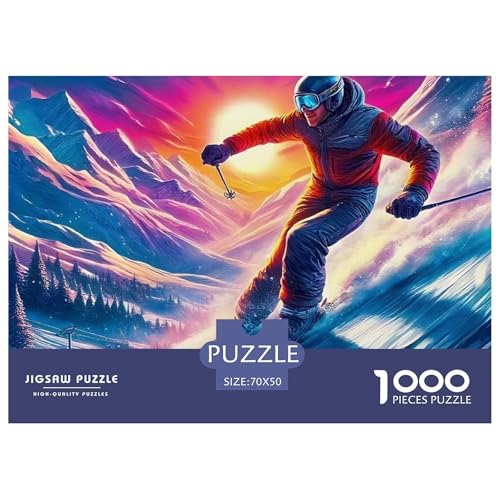 Puzzle Für Erwachsene 1000 Teilige Skigebiet Puzzlespiele Athlete Für Familie Freunde Für Erwachsene Und Kinder Ab 14 Jahren 70x50cm von TZOVPCDFA