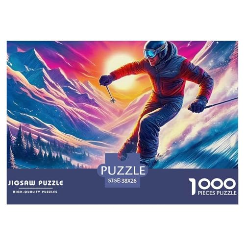 Puzzle Für Erwachsene 1000 Teilige SkigebietErwachsene Puzzle Lernspiel Athlete Geschenke Für Damen Für Erwachsene Kinder 38x26cm/1000pcs von TZOVPCDFA