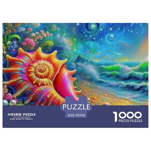 Puzzle Für Erwachsene 1000 Teilige Strand Lernspiel Shell Geschenke Für Damen Für Erwachsene Kinder 70x50cm von TZOVPCDFA