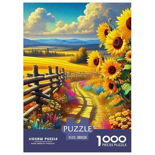 Puzzle Für Erwachsene 1000 Teilige SunBlumenErwachsene Puzzle Lernspiel Beautiful BlumenGeschenke Für Damen Für Erwachsene Kinder 38x26cm/1000pcs von TZOVPCDFA