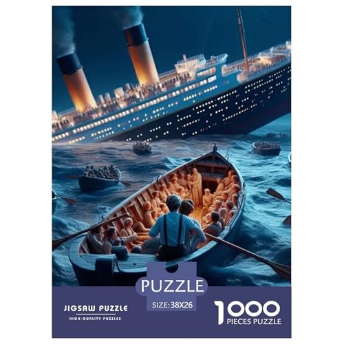 Puzzle Für Erwachsene 1000 Teilige der TitanicErwachsene Puzzle Lernspiel SchiffswrackTheme Geschenke Für Männer Für Erwachsene Kinder 38x26cm/1000pcs von TZOVPCDFA