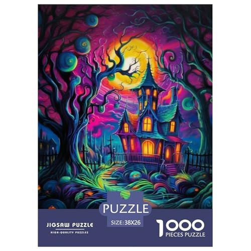 Puzzle Horror SchlossPuzzle 1000 Teile Erwachsene Rätsel Halloween Klassische Rätsel Geschenke Für Männer Und Damen Für Erwachsene Und Kinder 38x26cm/1000pcs Puzzle Horror SchlossPuzzle 1000 Teile Erwachsene Rätsel Halloween Klassische Rätsel Geschenke Für Männer Und Damen Für Erwachsene Und Kinder 38x26cm/1000pcs von TZOVPCDFA