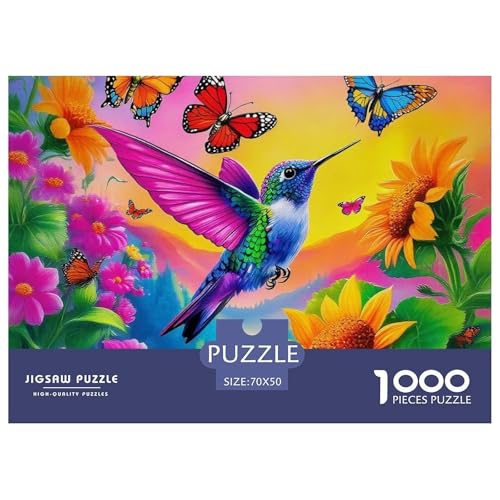 Puzzle Kolibri1000 Teile Erwachsene Rätsel Animal Theme Klassische Rätsel Geschenke Für Männer Und Damen Für Erwachsene Und Kinder 70x50cm/1000pcs von TZOVPCDFA
