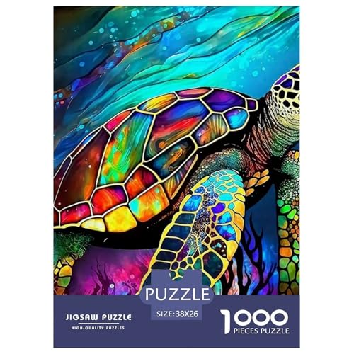 Puzzle MeeresschildkrötePuzzle 1000 Teile Erwachsene Rätsel Marine Animal Series Impossible Puzzles Dekorieren Sie Puzzles Für Erwachsene Und Kinder 38x26cm/1000pcs von TZOVPCDFA