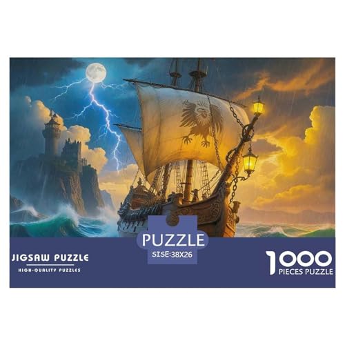 Puzzle Segelboot1000 Teile Erwachsene Nautical Theme Impossible Home Dekoration Für Erwachsene Und Kinder Ab 14 Jahren 38x26cm von TZOVPCDFA