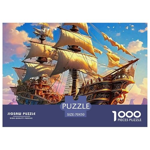 Puzzle Segelboot1000 Teile Erwachsene Nautical Theme Impossible Home Dekoration Für Erwachsene Und Kinder Ab 14 Jahren 70x50cm von TZOVPCDFA