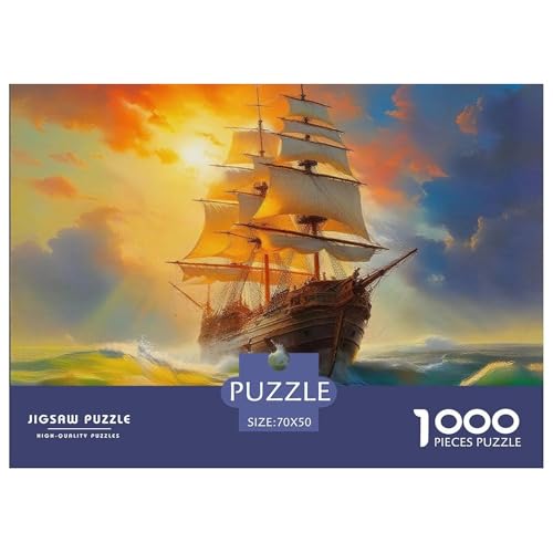 Puzzle Segelboot1000 Teile Erwachsene Nautical Theme Impossible Home Dekoration Für Erwachsene Und Kinder Ab 14 Jahren 70x50cm von TZOVPCDFA
