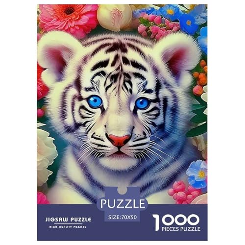 Puzzle TigerPuzzle 1000 Teile Erwachsene Rätsel Animal Theme Impossible Puzzles Home Dekoration Für Erwachsene Und Kinder Ab 14 Jahren 70x50cm/1000pcs von TZOVPCDFA