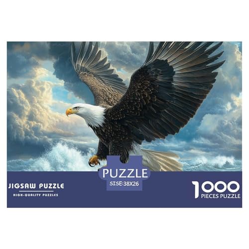 Puzzles 1000 Teile Puzzle AdlerLagerfeuer-Aktivität Puzzle Surging Waves Geschicklichkeitsspiel Puzzles-Geschenk Für Erwachsene Und Ältere Kinder 38x26cm/1000pcs von TZOVPCDFA
