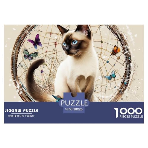 Puzzles 1000 Teile Puzzle BIRMANLagerfeuer-Aktivität Puzzle Cute Pets Geschicklichkeitsspiel Für Die Ganze Familie Für Kinder Von 8-12 Jahren 38x26cm/1000pcs von TZOVPCDFA