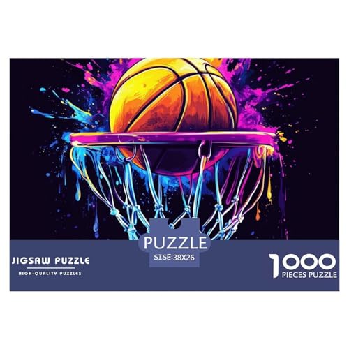 Puzzles 1000 Teile Puzzle BasketballLagerfeuer-Aktivität Puzzle Sports Competition Geschicklichkeitsspiel Heimdekoration Für Kinder Von 8-12 Jahren 38x26cm/1000pcs von TZOVPCDFA