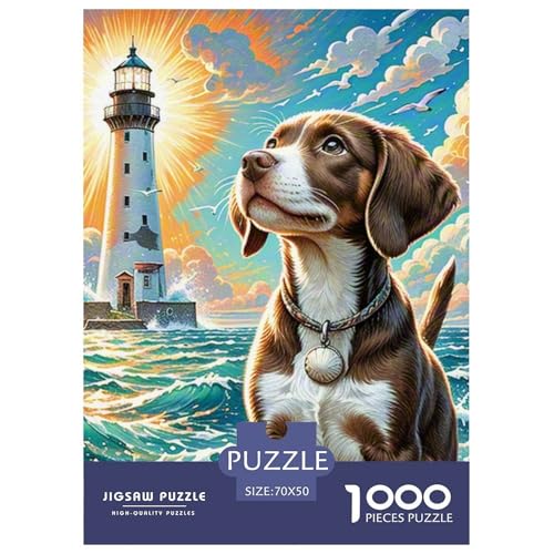 Puzzles 1000 Teile Puzzle BeagleLagerfeuer-Aktivität Puzzle LeuchtturmImpossible SpielFamilienspiel Für Erwachsene Und Kinder Ab 14 Jahren 70x50cm/1000pcs von TZOVPCDFA