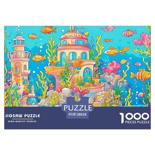 Puzzles 1000 Teile Puzzle Bigeye FischLagerfeuer-Aktivität Puzzle Underwater World Geschicklichkeitsspiel Für Die Ganze Familie Für Erwachsene Und Kinder Ab 14 Jahren 38x26cm/1000pcs von TZOVPCDFA