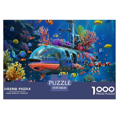 Puzzles 1000 Teile Puzzle Bigeye FischLagerfeuer-Aktivität Puzzle Underwater World Geschicklichkeitsspiel Heimdekoration Für Erwachsene Und Kinder Ab 14 Jahren 38x26cm/1000pcs von TZOVPCDFA