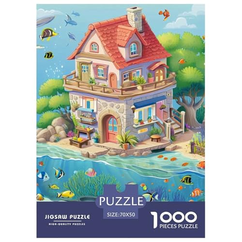 Puzzles 1000 Teile Puzzle Bigeye FischLagerfeuer-Aktivität Puzzle Underwater World Geschicklichkeitsspiel Heimdekoration Für Männer Und Frauen 70x50cm/1000pcs von TZOVPCDFA