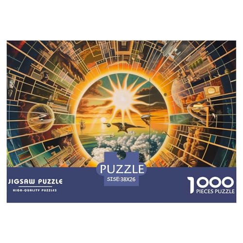 Puzzles 1000 Teile Puzzle Bild CollageLagerfeuer-Aktivität Puzzle Nautical Mirror Geschicklichkeitsspiel Für Die Ganze Familie Für Männer Und Frauen 38x26cm/1000pcs von TZOVPCDFA