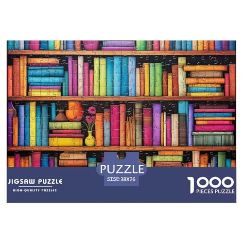 Puzzles 1000 Teile Puzzle BücherregalLagerfeuer-Aktivität Puzzle Library Geschicklichkeitsspiel Familienspiel Für Kinder Von 8-12 Jahren 38x26cm/1000pcs von TZOVPCDFA