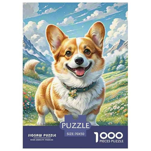 Puzzles 1000 Teile Puzzle CorgiLagerfeuer-Aktivität Puzzle Cute Pets Geschicklichkeitsspiel Heimdekoration Für Kinder Von 8-12 Jahren 70x50cm/1000pcs von TZOVPCDFA
